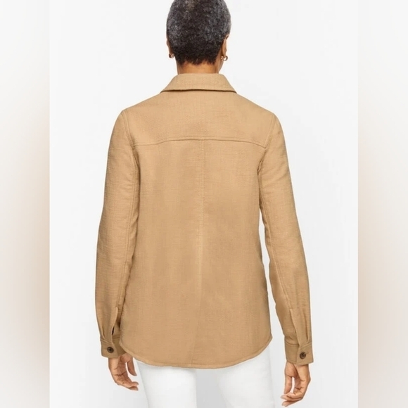 TALBOTS TEXTURED COTTON SHIRT JACKET NWT size M - Picture 2 of 9